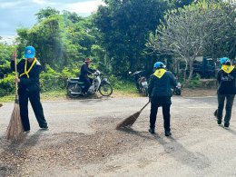 จัด"กิจกรรมปรับปรุงภูมิทัศน์ ตัดกิ่งไม้ที่บดบังทัศนะวิสัย จุดเสี่ยงอุบัติเหตุ ในเขตพื้นที่เทศบาลตำบลท่าเชียงทอง" ภายใต้การดำเนินโครงการเสริมสร้างศักยภาพชุมชนท้องถิ่น สร้างชีวิตวิถีใหม่ สู่อำเภอขับขี่ปลอดภัย