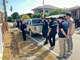 ลงพื้นที่ตรวจประตูกั้นน้ำบริเวณฝายสบตาที่ชำรุดและวางแผนการแก้ไขปัญหาให้กับเกษตรกรผู้ใช้น้ำจากลำน้ำกวงและลงพื้นที่ตรวจสอบลำเหมือง พนังกั้นน้ำ