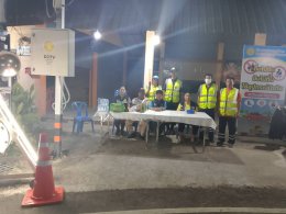 ตรวจเยี่ยมด่านหมู่บ้านทั้ง 4 หมู่บ้านในเขตเทศบาลตำบลท่าเชียงทอง