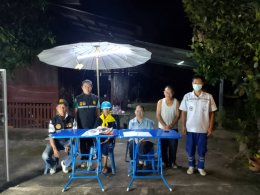 ตรวจเยี่ยมด่านหมู่บ้านทั้ง 4 หมู่บ้านในเขตเทศบาลตำบลท่าเชียงทอง