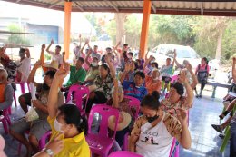 ประชุมประชาคม (การทบทวนแผนพัฒนาท้องถิ่น พ.ศ. 2566 - 2570 ) ของเทศบาลตำบลท่าเชียงทอง หมู่ที่ 9 ท่าศาลา - แม่ทาหลง