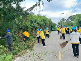 จัด"กิจกรรมปรับปรุงภูมิทัศน์ ตัดกิ่งไม้ที่บดบังทัศนะวิสัย จุดเสี่ยงอุบัติเหตุ ในเขตพื้นที่เทศบาลตำบลท่าเชียงทอง"
