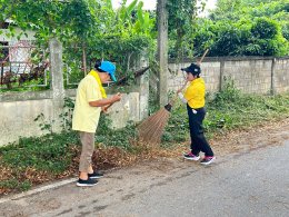 จัด"กิจกรรมปรับปรุงภูมิทัศน์ ตัดกิ่งไม้ที่บดบังทัศนะวิสัย จุดเสี่ยงอุบัติเหตุ ในเขตพื้นที่เทศบาลตำบลท่าเชียงทอง"