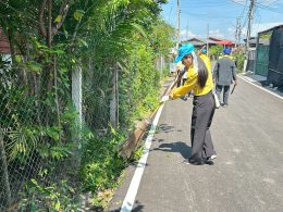 จัด"กิจกรรมปรับปรุงภูมิทัศน์ ตัดกิ่งไม้ที่บดบังทัศนะวิสัย จุดเสี่ยงอุบัติเหตุ ในเขตพื้นที่เทศบาลตำบลท่าเชียงทอง"