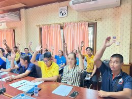 เข้าร่วมประชุมประชาคมระดับตำบลเพื่อตรวจสอบและรับรองข้อมูลผู้ประสบอุทกภัยในช่วงฤดูฝนปี 2568