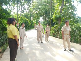 ลงพื้นที่ตรวจหน้างานโครงการซ่อมแซมขยายไหล่ทางโค้งฉายาวิจิตร หมู่ที่ 1 บ้านป่าซางน้อย - หัวฝาย