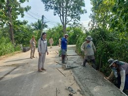 ลงพื้นที่ตรวจหน้างานโครงการซ่อมแซมขยายไหล่ทางโค้งฉายาวิจิตร หมู่ที่ 1 บ้านป่าซางน้อย - หัวฝาย