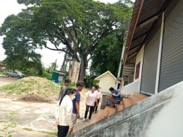 ลงพื้นที่ออกสำรวจโครงการปรับปรุงซ่อมแซม อาคารฮ่มขะจาว ซ่อมแซมหลังคากันสาดจุดออกกำลังกาย หมู่ที่ 9