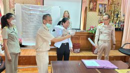 ภาพบรรยากาศวันแรกของการเปิดรับสมัครรับเลือกตั้งสมาชิกสภาเทศบาลและนายกเทศมนตรีตำบลท่าเชียงทอง