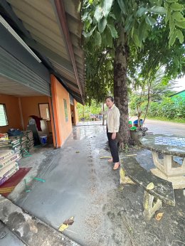 ลงพื้นที่ตรวจเยี่ยมหน้างานโครงการปรับปรุงซ่อมแซมอาคารจัดเก็บอุปกรณ์ภายในหมู่บ้าน หมู่ที่ 9