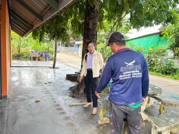 ลงพื้นที่ตรวจเยี่ยมหน้างานโครงการปรับปรุงซ่อมแซมอาคารจัดเก็บอุปกรณ์ภายในหมู่บ้าน หมู่ที่ 9