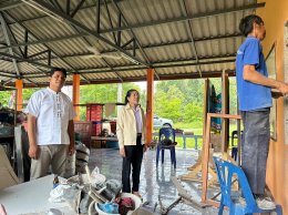 ลงพื้นที่ตรวจเยี่ยมหน้างานโครงการปรับปรุงซ่อมแซมอาคารจัดเก็บอุปกรณ์ภายในหมู่บ้าน หมู่ที่ 9