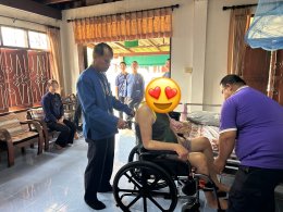 ลงพื้นที่มอบรถเข็นนั่งคนพิการ (Wheel Chair) จำนวน 9 คัน แก่ประชาชนในเขตพื้นที่เทศบาลตำบลท่าเชียงทอง
