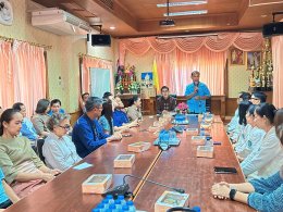 ร่วมให้การต้อนรับคณะจากองค์การบริหารส่วนตำบลเหล่ายาวเดินทางมาส่งข้าราชการโอน (ย้าย) ราย นางสาวทิพวรรณ พุทธปวน ตำแหน่ง นักวิเคราะห์นโยบายและแผน