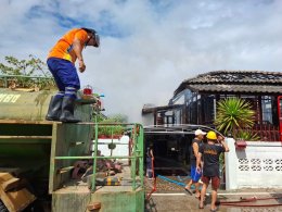  ออกเหตุดับไฟไหม้บ้านเรือนประชาชน เขตพื้นที่เทศบาลตำบลป่าซาง