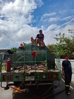  ออกเหตุดับไฟไหม้บ้านเรือนประชาชน เขตพื้นที่เทศบาลตำบลป่าซาง