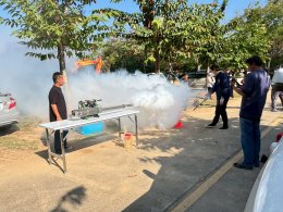 เข้าร่วมประเมินประสิทธิภาพเครื่องพ่นสารเคมี ตามหนังสือศูนย์ควบคุมโรคติดต่อนำโดยแมลงที่ 1.4 เชียงใหม่