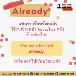 คำบอกเวลาที่ใช้คู่กับ Present Perfect Tense