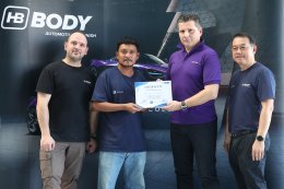 ขอขอบคุณ ทีมงานบริหาร และฝ่ายเทคนิค จากบริษัท HB BODY นำทีมอบรมผลิตภัณฑ์สีพ่นรถยนต์ @ LK AUTO TRAINING ACADEMY LOGO วันที่ 3-4 มี.ค. 2569