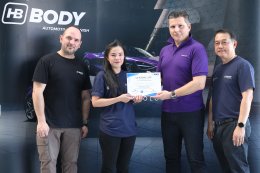 ขอขอบคุณ ทีมงานบริหาร และฝ่ายเทคนิค จากบริษัท HB BODY นำทีมอบรมผลิตภัณฑ์สีพ่นรถยนต์ @ LK AUTO TRAINING ACADEMY LOGO วันที่ 3-4 มี.ค. 2569