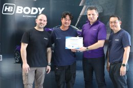 ขอขอบคุณ ทีมงานบริหาร และฝ่ายเทคนิค จากบริษัท HB BODY นำทีมอบรมผลิตภัณฑ์สีพ่นรถยนต์ @ LK AUTO TRAINING ACADEMY LOGO วันที่ 3-4 มี.ค. 2569