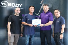 ขอขอบคุณ ทีมงานบริหาร และฝ่ายเทคนิค จากบริษัท HB BODY นำทีมอบรมผลิตภัณฑ์สีพ่นรถยนต์ @ LK AUTO TRAINING ACADEMY LOGO วันที่ 3-4 มี.ค. 2569