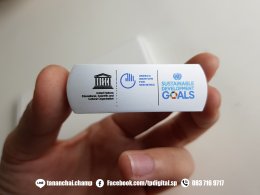 สกรีน Flash Drive สกรีนโลโก้ลงบนแฟรชไดร์ฟ ด้วยสี C M Y K ที่ไม่จำกัดเรื่องค่าสี 