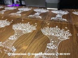 พิมพ์ภาพลงบน ไม้สี่เหลี่ยมผืนผ้า ขัดเงา