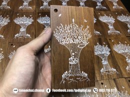 พิมพ์ภาพลงบน ไม้สี่เหลี่ยมผืนผ้า ขัดเงา