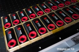 สกรีนโลโก้ลงบน เฟรชไดร์ Flash drive สีน้ำเงิน สีแดง