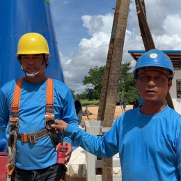 ตัวจริงเรื่องถังเก็บน้ำทรงสูงแชมเปญ มั่นใจคุณภาพ มาตรฐานกรมทรัพยากรน้ำ ISO9001:2015