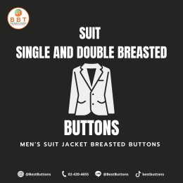 MEN'S Suit Jacket breasted Buttons