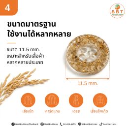 กระดุมเปลือกข้าว Rice Husk Buttons วัสดุธรรมชาติสำหรับ Sustainable Fashion
