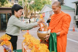 พิธีเจริญพระพุทธมนต์และพิธีทำบุญตักบาตร ณ องค์การสงเคราะห์ทหารผ่านศึก เนื่องในเทศกาลวันขึ้นปีใหม่ 2568