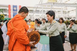 พิธีเจริญพระพุทธมนต์และพิธีทำบุญตักบาตร ณ องค์การสงเคราะห์ทหารผ่านศึก เนื่องในเทศกาลวันขึ้นปีใหม่ 2568