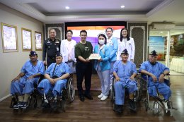 พลเอก เดชนิธิศ เหลืองงามขำ ผู้อำนวยการองค์การสงเคราะห์ทหารผ่านศึก ให้การต้อนรับ คุณปิยะ ซอโสตถิกุล กรรมการบริหาร จาก บริษัท นันยางมาร์เก็ตติ้ง จำกัด มอบเงิน จำนวน 1,000,000 บาท ให้กับโรงพยาบาลทหารผ่านศึก 