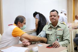 กิจกรรมรับบริจาคโลหิต โดยหน่วยรับบริจาคโลหิตเคลื่อนที่ของสภากาชาดไทย