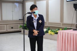 ร.ต.หญิง ธิดานุช เพียรชูชัย ร.น.รองผู้อำนวยการโรงพยาบาลทหารผ่านศึก (ฝ่ายการพยาบาล) ให้การต้อนรับคณะอาจารย์ และนิสิต ในพิธีปฐมนิเทศนิสิตคณะพยาบาลศาสตร์ วัชรพล มหาวิทยาลัยเวสเทิร์น วิทยาเขตวัชรพล