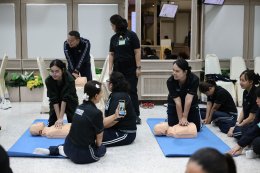 พิธีเปิดการจัดอบรมโครงการอบรมเชิงปฏิบัติการการช่วยฟื้นคืนชีพขั้นพื้นฐาน และการใช้เครื่องกระตุกหัวใจไฟฟ้าชนิดอัตโนมัติ (BLS : Basic Life Support with AED) ประจำปี 2569 