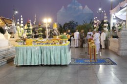 พลเอก กานต์นาท นิกรยานนท์ ผู้อำนวยการองค์การสงเคราะห์ทหารผ่านศึก เป็นประธานในการประกอบพิธีบวงสรวงศาลหลักเมือง เนื่องในวันทหารผ่านศึก ประจำปี 2569