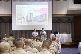 นางพัชรินทร์ ท้วมผิวทอง ผู้อำนวยการกองพยาบาล โรงพยาบาลทหารผ่านศึก และคณะ ร่วมออกบูธประชาสัมพันธ์ภารกิจขององค์การสงเคราะห์ทหารผ่านศึก