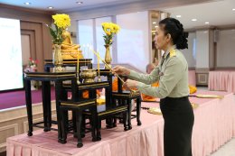 นางอัมพร ปรีชาญาณพานิช รองหัวหน้าสำนักผู้อำนวยการ โรงพยาบาลทหารผ่านศึก เป็นประธานในพิธีทำบุญถวายสังฆทาน เพื่ออุทิศส่วนกุศลแก่ทหารผ่านศึก และผู้ป่วยที่ได้ล่วงลับ 