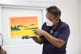 โรงพยาบาลทหารผ่านศึก จัดอบรมกิจกรรมบำบัด โครงการเขียนภาพสีน้ำ ให้แก่ทหารผ่านศึกพิการ ที่พักรักษาตัวอยู่ที่โรงพยาบาลทหารผ่านศึก ณ ศูนย์กิจกรรมบำบัดและฝึกอาชีพ รพ.ผศ. อาคาร 2 ชั้น 2 