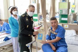 วันที่ 3 พฤษภาคม 2567 พล.ต.กัณห์ สถิตยุทธการ รองเจ้ากรมยุทธศึกษาทหารบก และคณะ เข้าเยี่ยมบำรุงขวัญทหารผ่านศึก ที่พักรักษาตัว ณ โรงพยาบาลทหารผ่านศึก