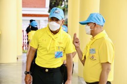 พนักงานและลูกจ้างโรงพยาบาลทหารผ่านศึก องค์การสงเคราะห์ทหารผ่านศึก ในพระบรมราชูปถัมภ์ ร่วมกิจกรรม “ จิตอาสาเทิดทูนสถาบันพระมหากษัตริย์ ” ณ วัดเทพศิรินทราวาส ราชวรวิหาร  แขวงวัดเทพศิรินทร์  เขตป้อมปราบศัตรูพ่าย กรุงเทพฯ