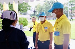 พนักงานและลูกจ้างโรงพยาบาลทหารผ่านศึก องค์การสงเคราะห์ทหารผ่านศึก ในพระบรมราชูปถัมภ์ ร่วมกิจกรรม “ จิตอาสาเทิดทูนสถาบันพระมหากษัตริย์ ” ณ วัดเทพศิรินทราวาส ราชวรวิหาร  แขวงวัดเทพศิรินทร์  เขตป้อมปราบศัตรูพ่าย กรุงเทพฯ