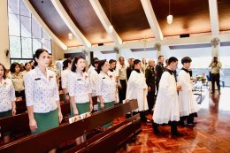 ประกอบพิธีทางศาสสนาคริสต์ ณ วัดคาธอลิค บ้านเซเวียร์ อนุสาวรีย์ชัยสมรภูมิกรุงเทพมหานคร  