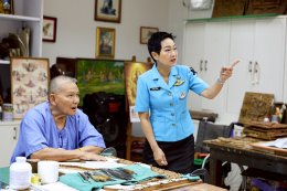 นายกสมาคมคู่สมรสทหารอากาศ และคณะ ในโอกาสเข้าเยี่ยมบำรุงขวัญทหารผ่านศึก