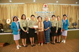 แพทย์หญิงจิตติมา ปรีชา ผู้อำนวยการโรงพยาบาลทหารผ่านศึก และคณะผู้บริหาร รพ.ผศ. เข้าเยี่ยมพร้อมมอบกระเช้าดอกไม้ คุณหญิงแสงเดือน ณ นคร ประธานกรรมการมูลนิธิสงเคราะห์ครอบครัวทหารผ่านศึกในพระราชูปถัมภ์ สมเด็จพระศรีนครินทราบรมราชชนนี
