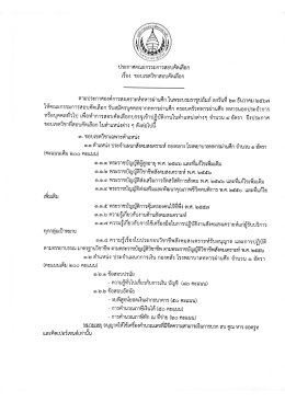 ประกาศขอบเขตวิชาที่สอบคัดเลือก